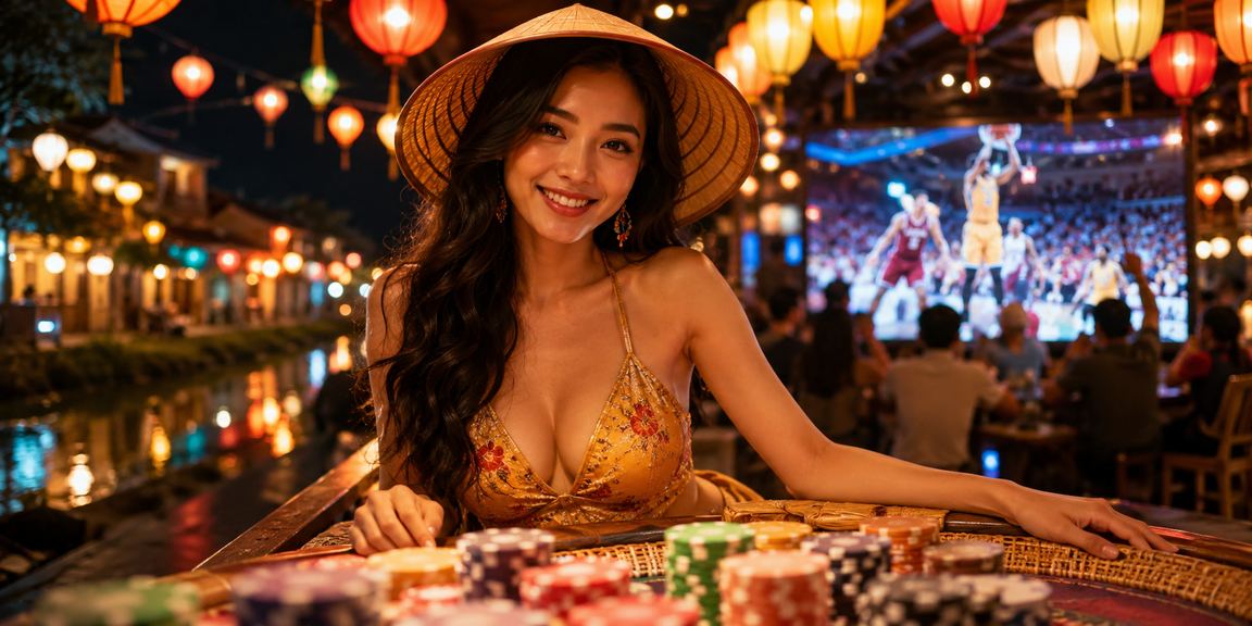 Người dùng tại Hội An xem kèo bóng rổ trực tuyến trong không gian phố cổ đặc trưng